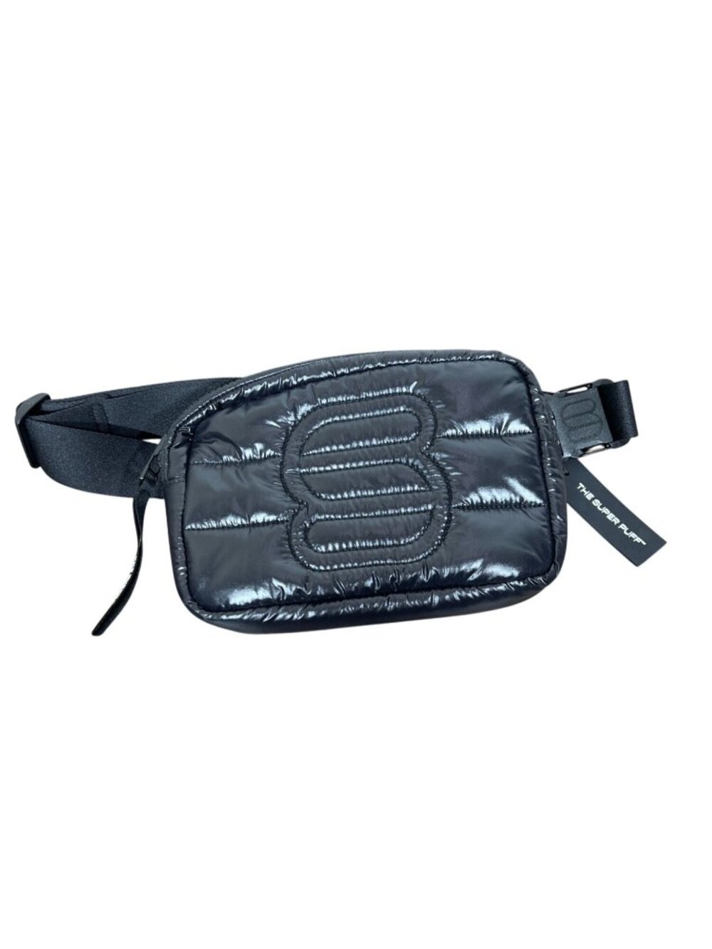ARITZIA SUPER PUFF Unisex Convertible Fanny Pack Belt Bag High Gloss Black NWT